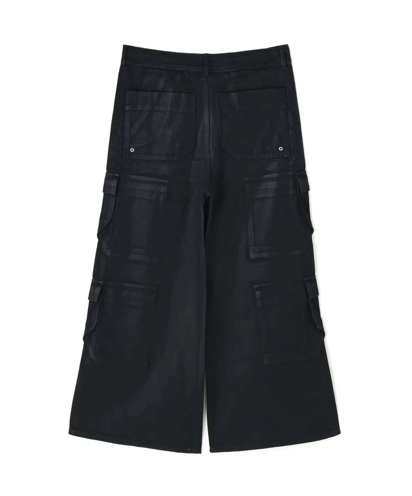 DankeSchon/ダンケシェーン/11oz RABBER COATED FLARE CARGO PANTS Black S