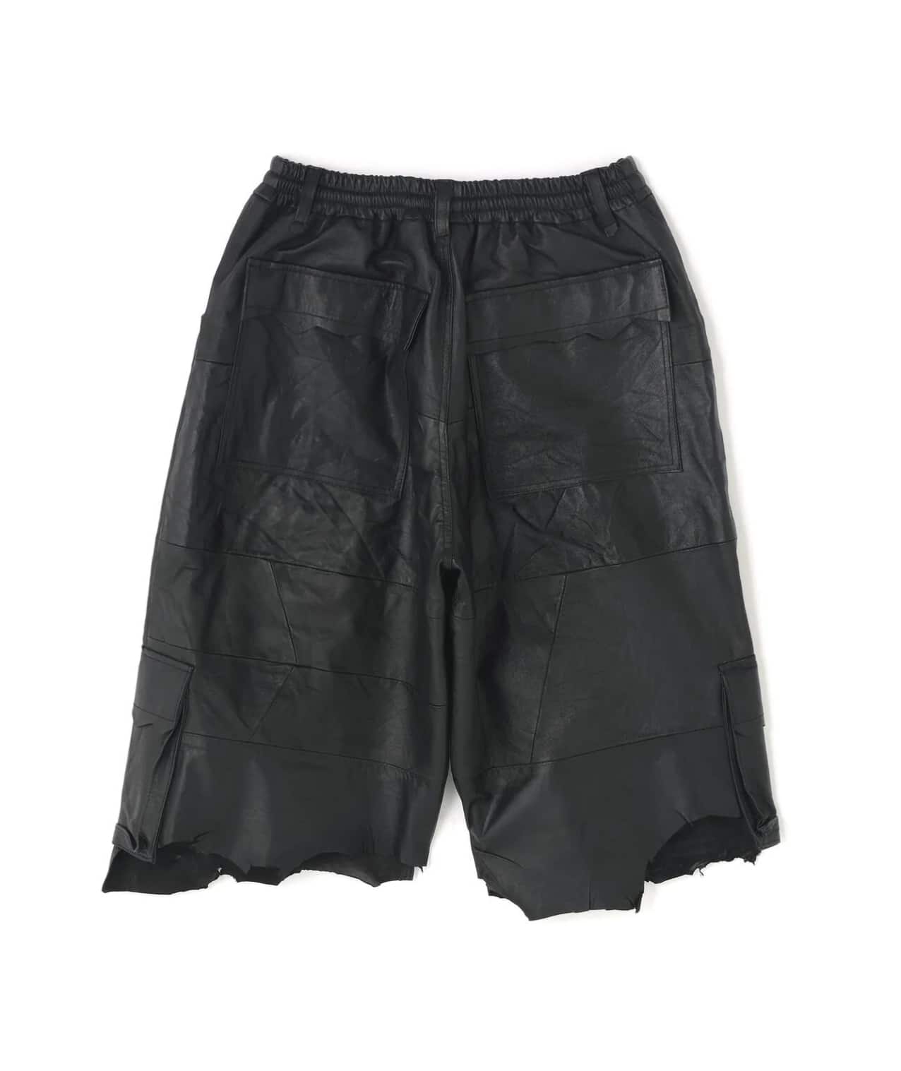 DankeSchon/ダンケシェーン/REPRO-LEATHER CARGO SHORTS Black M