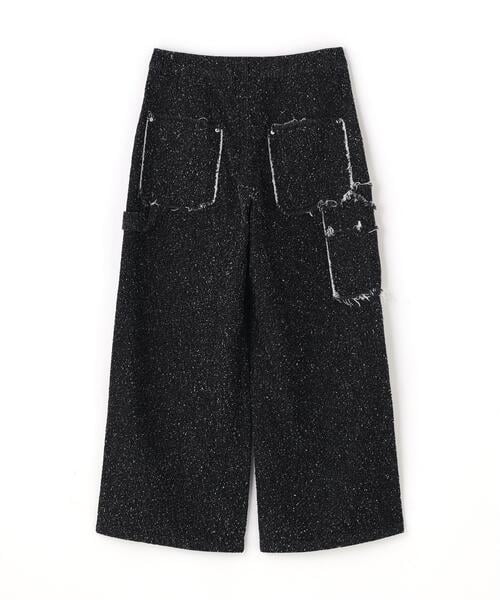 DankeSchon/ダンケシェーン/NEEDLEPUNCH DENIM W-KNEE PANTS Black S