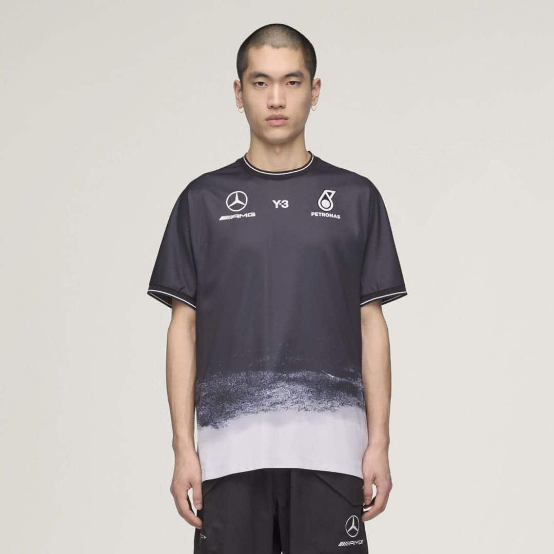 Y-3 MERCEDES - AMG PETRONAS FORMULA 1 TEAM MECHANICS SHORT SLEEVE JERSEY Black S