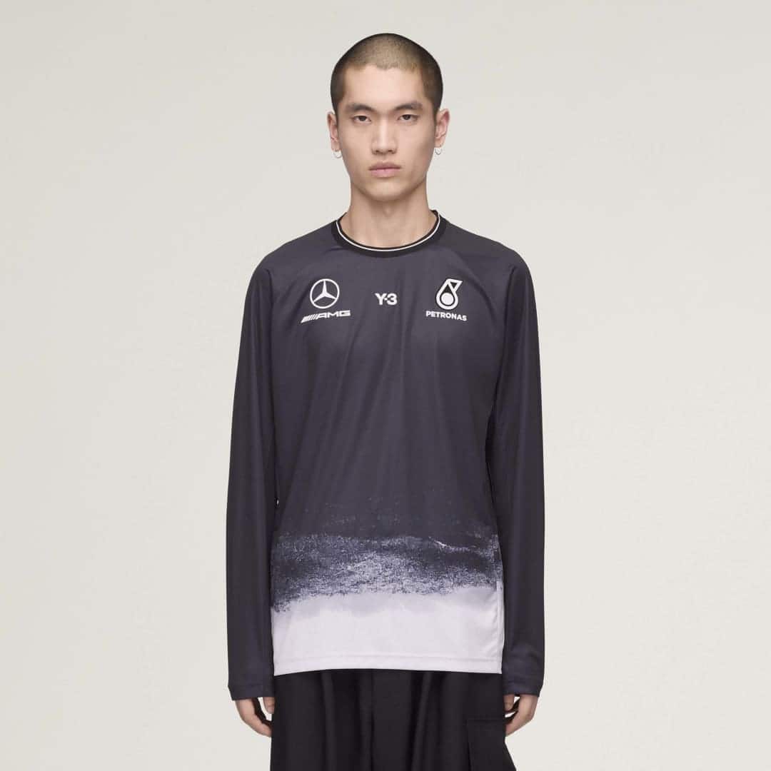 Y-3 MERCEDES - AMG PETRONAS FORMULA 1 TEAM MECHANICS LONG SLEEVE JERSEY Black S