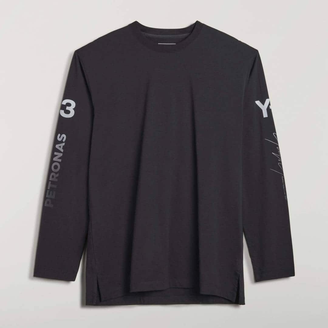 Y-3 MERCEDES - AMG PETRONAS FORMULA 1 TEAM CHAOS LOGO LONG SLEEVE TEE Black S
