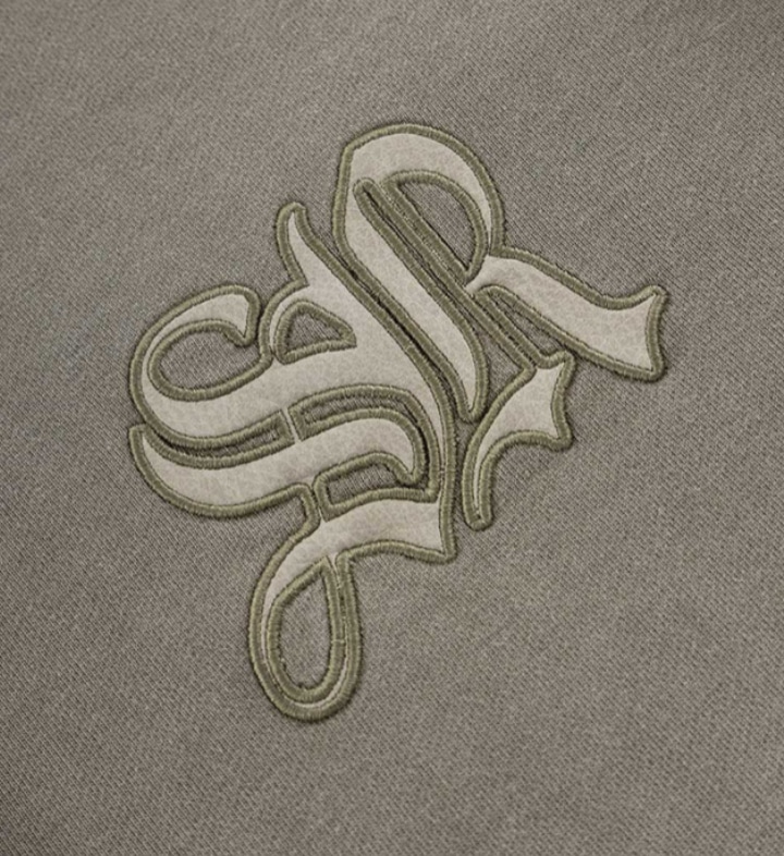 Supplier サプライヤー Fleur Leather Patch Zip Hoodie beige M