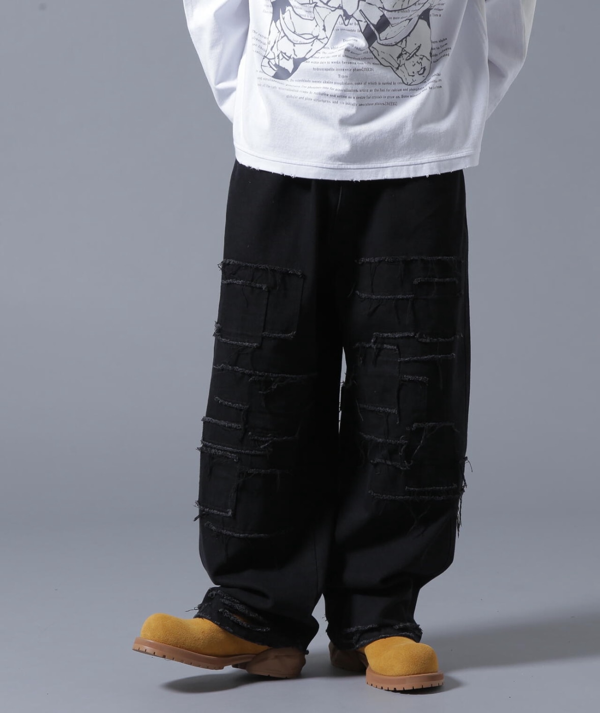 DankeSchon/ダンケシェーン/1OZ PATCHWORK DENIM Black S