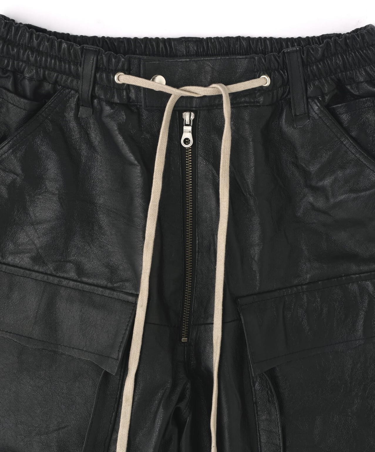 DankeSchon/ダンケシェーン/REPRO-LEATHER CARGO SHORTS Black M