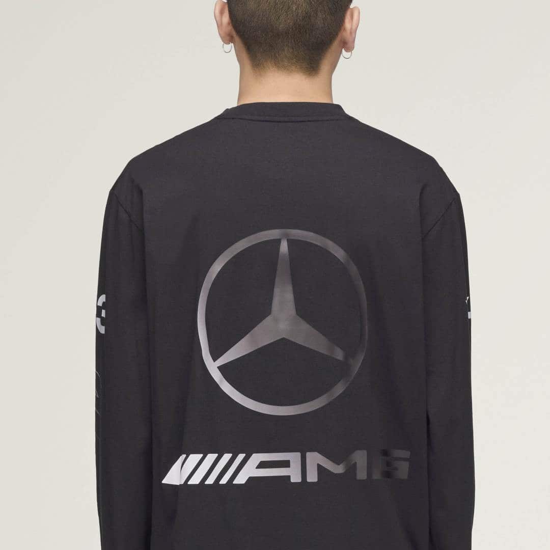 Y-3 MERCEDES - AMG PETRONAS FORMULA 1 TEAM CHAOS LOGO LONG SLEEVE TEE Black S
