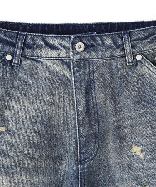  DankeSchon/ダンケシェーン/12oz BAGGY JEANS/DIRT Blue S
