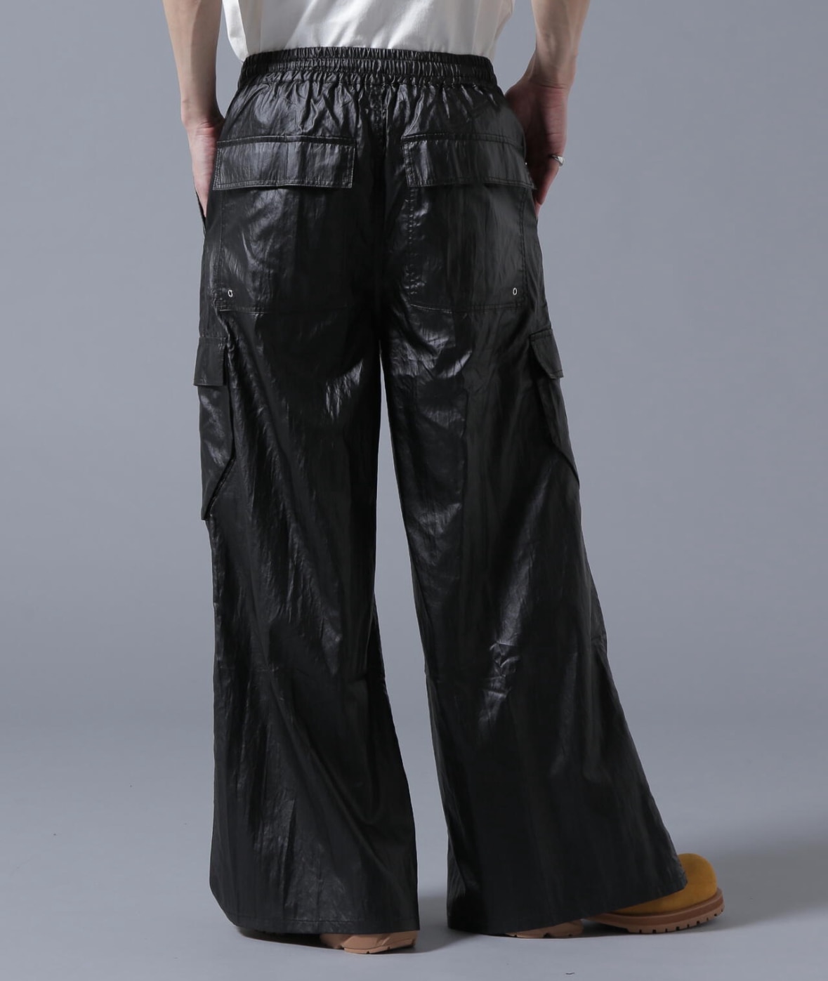 DankeSchon/ダンケシェーン/COATINGTENCEL FLARE CARGO PANTS Black S