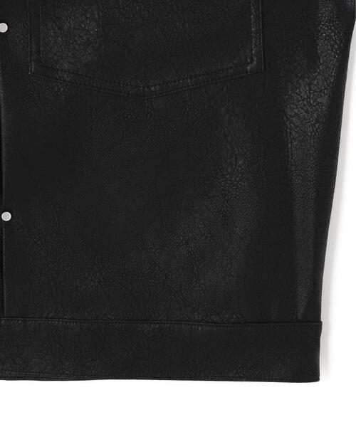 DankeSchon/ダンケシェーン/FAUX LEATHER 2nd JACKET Black M