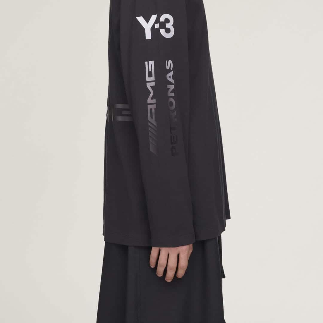 Y-3 MERCEDES - AMG PETRONAS FORMULA 1 TEAM CHAOS LOGO LONG SLEEVE TEE Black S