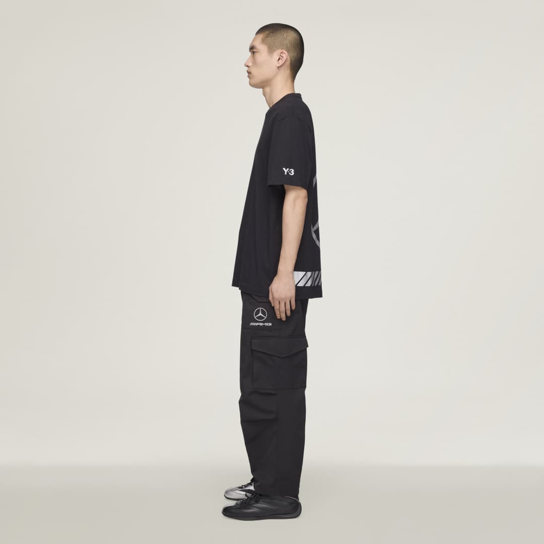 Y-3 MERCEDES - AMG PETRONAS FORMULA 1 TEAM CHAOS LOGO SHORT SLEEVE TEE Black M