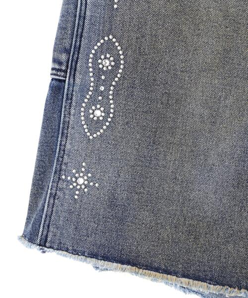 DankeSchon/ダンケシェーン/STUDS W-KNEE SHORTS DENIM Blue M