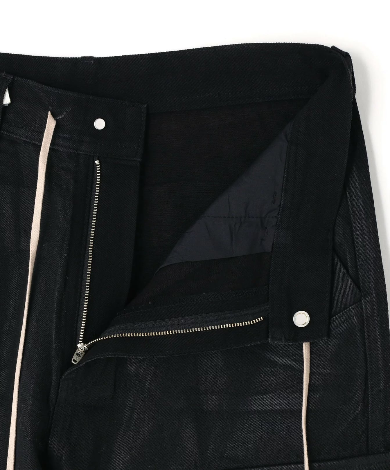 DankeSchon/ダンケシェーン/11oz RABBER COATED FLARE CARGO PANTS Black S