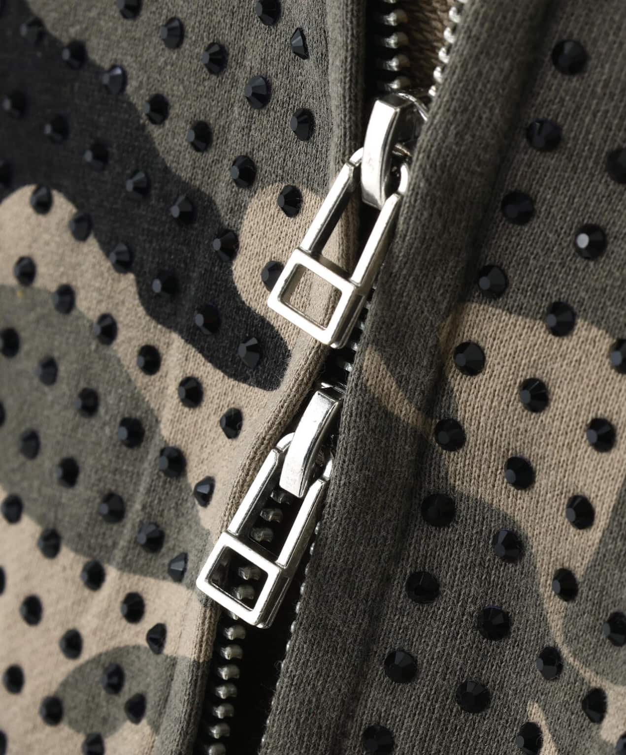 Danke Schon 26ss "Line Stone Zip Hoodie" CAMO M