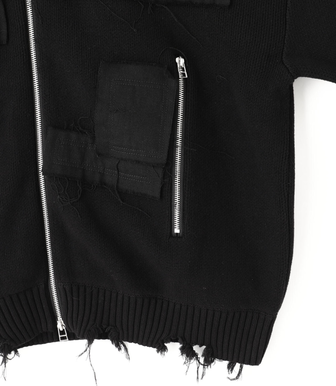 DankeSchon/ダンケシェーン/PATCHWORK KNIT DRIVERS Black M