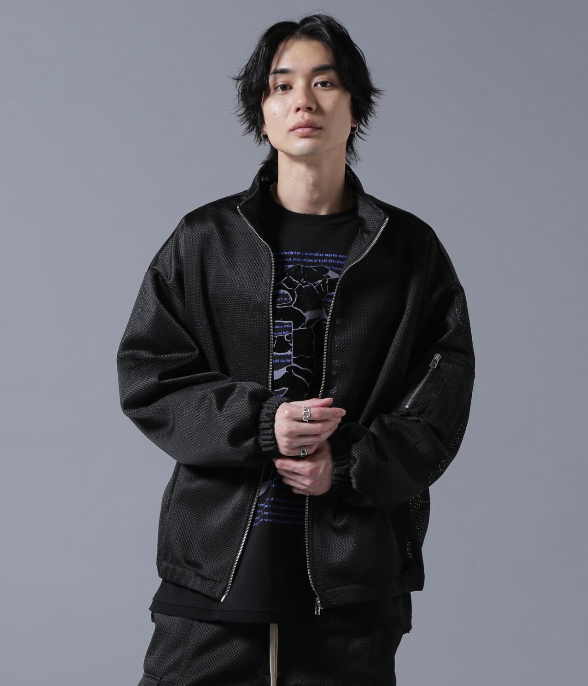 DankeSchon/ダンケシェーン/MESH STAND BLOUSON Black M