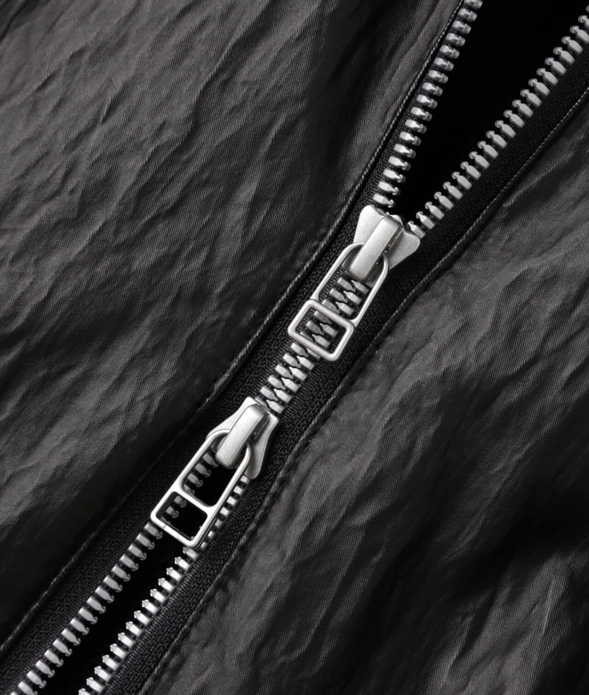 DankeSchon/ダンケシェーン/COATING TENCEL FULL-ZIP HOODIE Black M