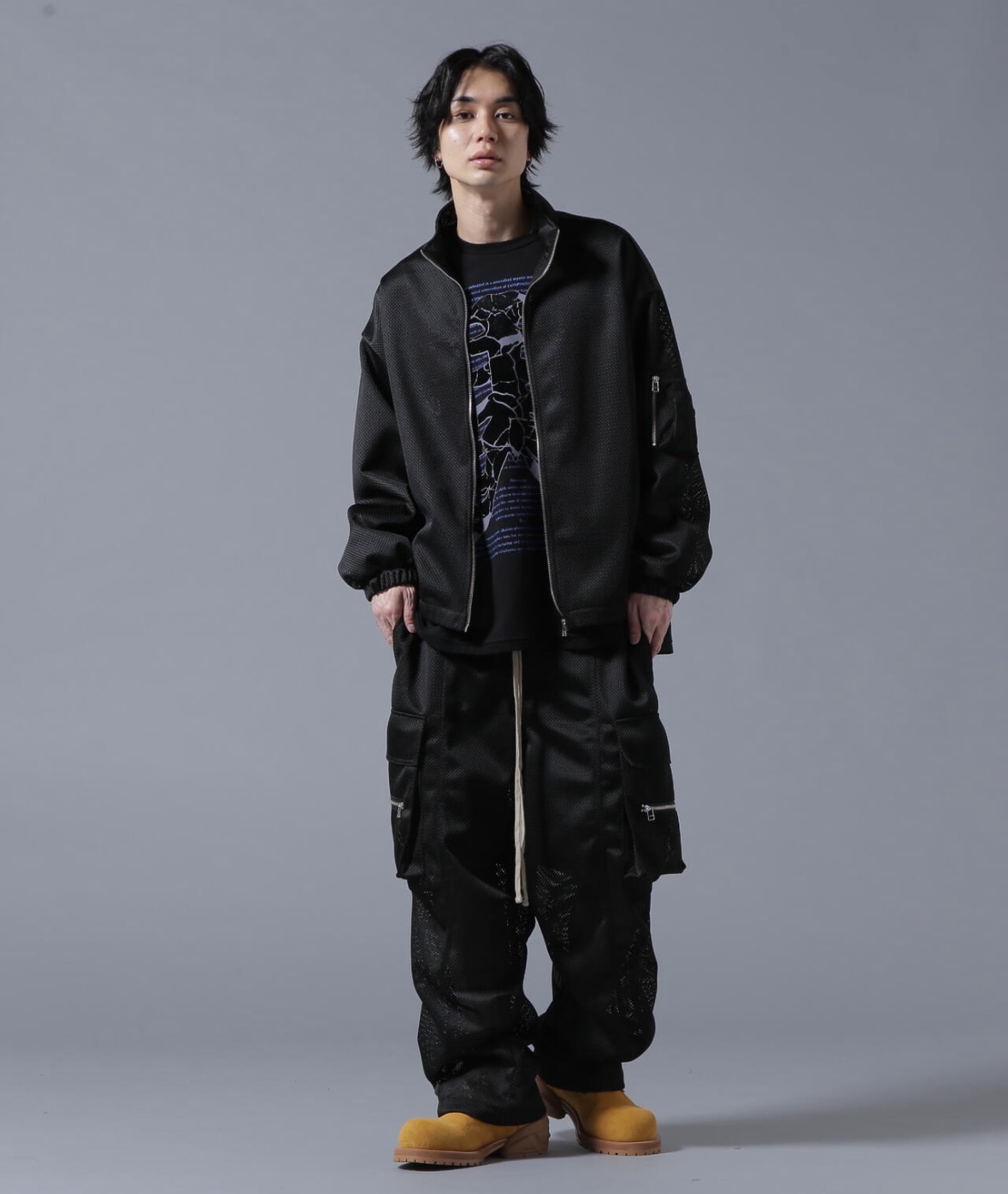 DankeSchon/ダンケシェーン/MESH STAND BLOUSON Black M