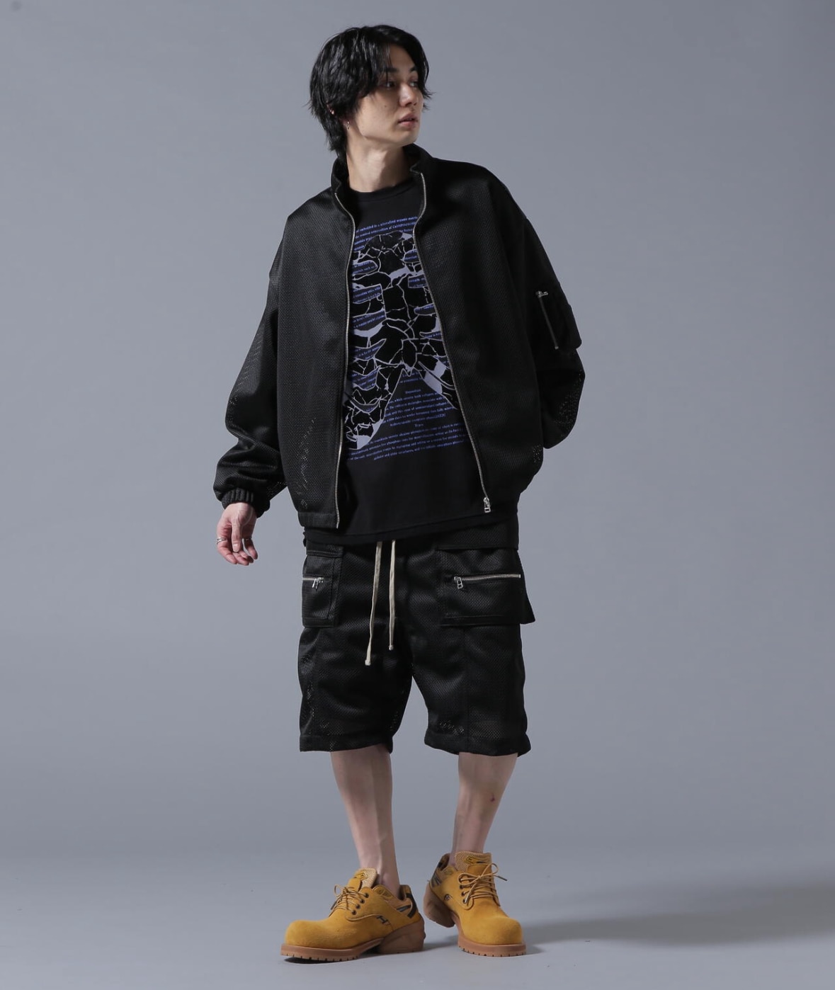 DankeSchon/ダンケシェーン/MESH SHORTS Black M