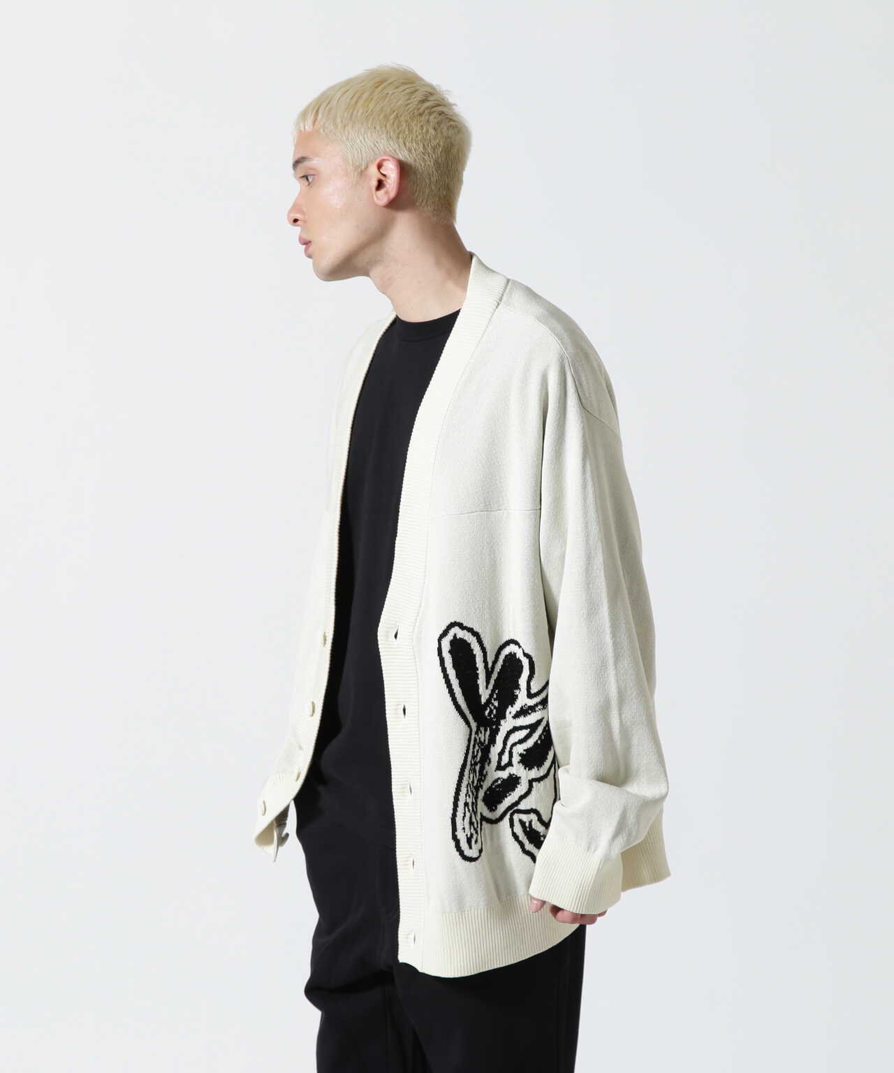 Y-3/ワイスリー/LOGO KNIT CARDIGAN/ロゴニットカーディガン