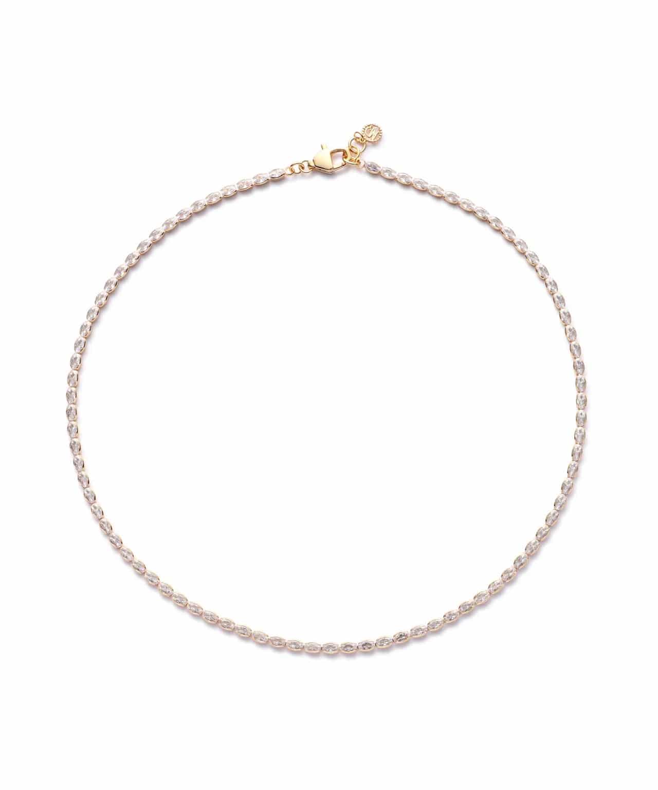 【SEVENTEEN HOSHI 着用】MIKSHIMAI/ミクシマイ/CUBIC ZIRCONIA CHAIN 002 NECKLACE/ネックレス Gold Free