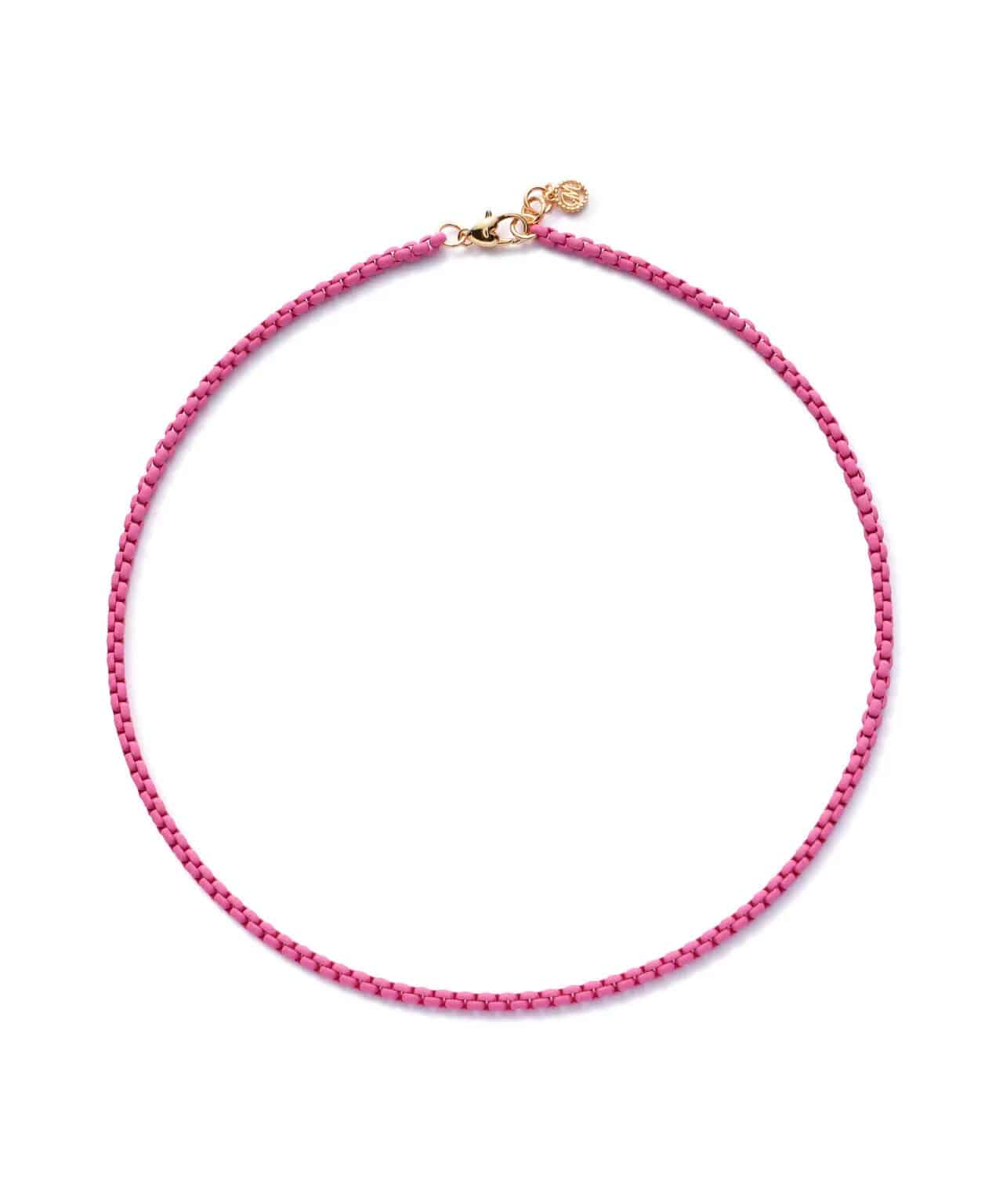 【BTS SUGA ＆J-HOPE / aespa NINGNING 着用】MIKSHIMAI/ミクシマイ/COLOR CHAIN 001 NECKLACE/ネックレス Pink Free