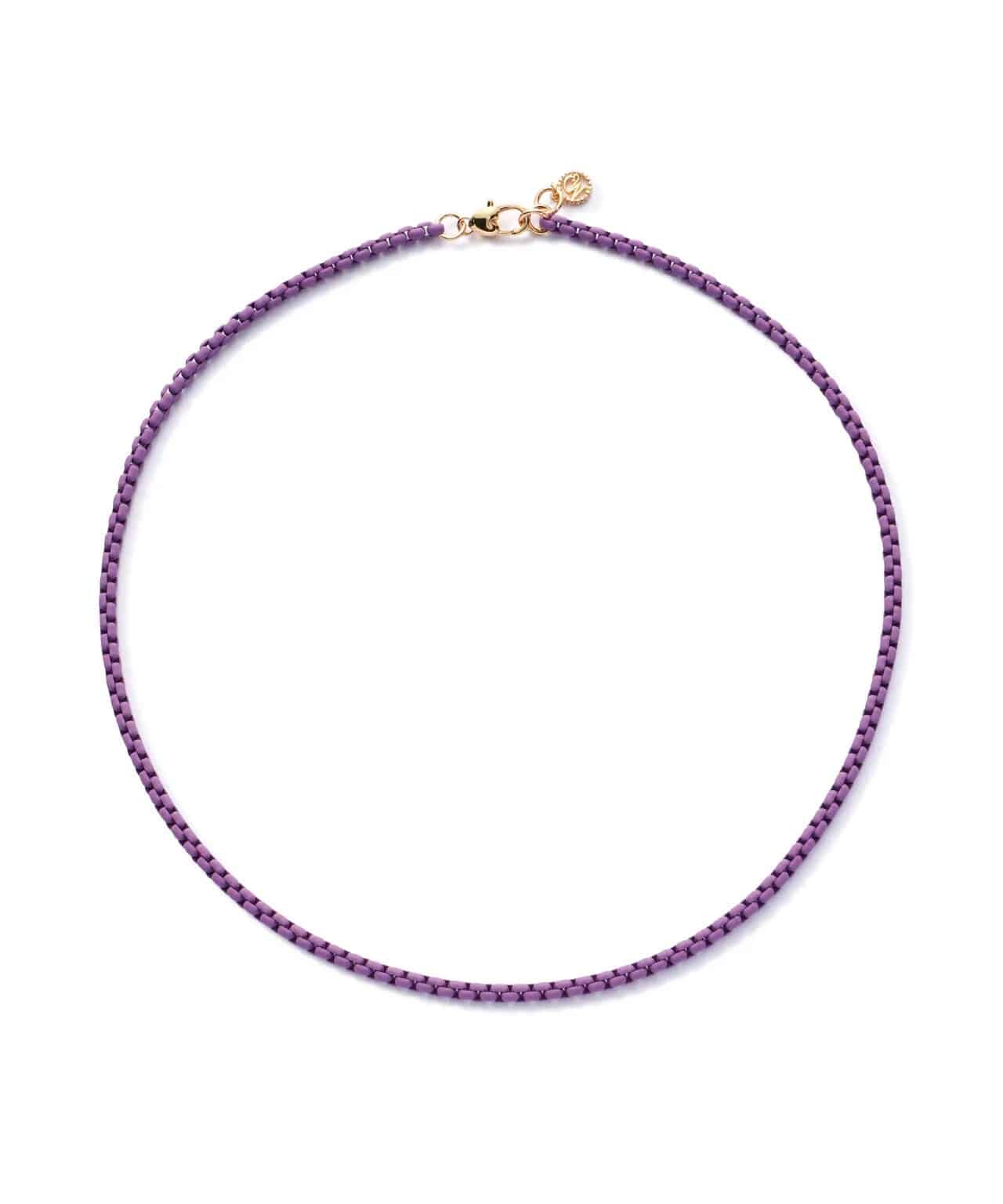 【BTS SUGA ＆J-HOPE / aespa NINGNING 着用】MIKSHIMAI/ミクシマイ/COLOR CHAIN 001 NECKLACE/ネックレス Lavender Free