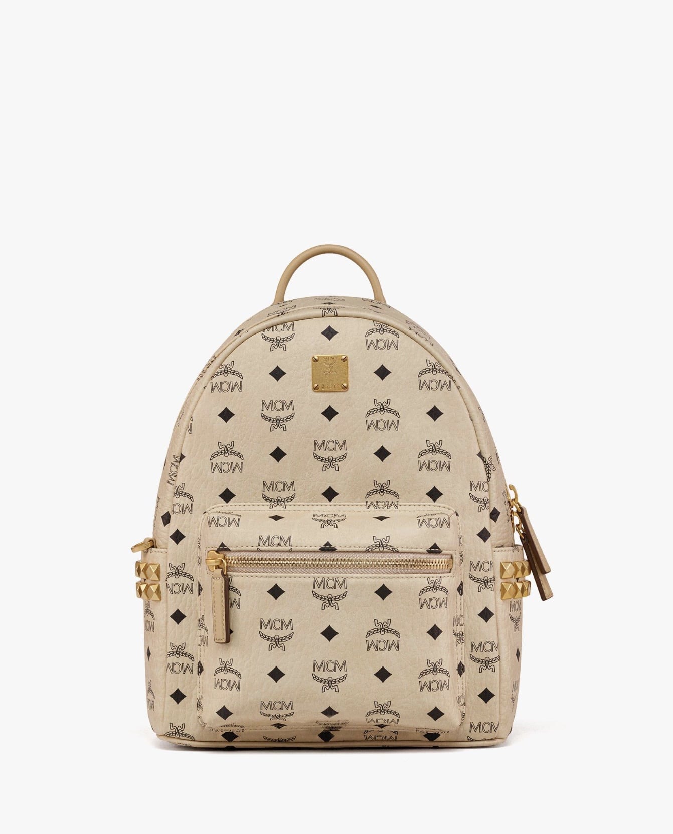 MCM /エムシーエム/STARK SIDE STUDS BACKPACK IN VISETOS BEIGE Small