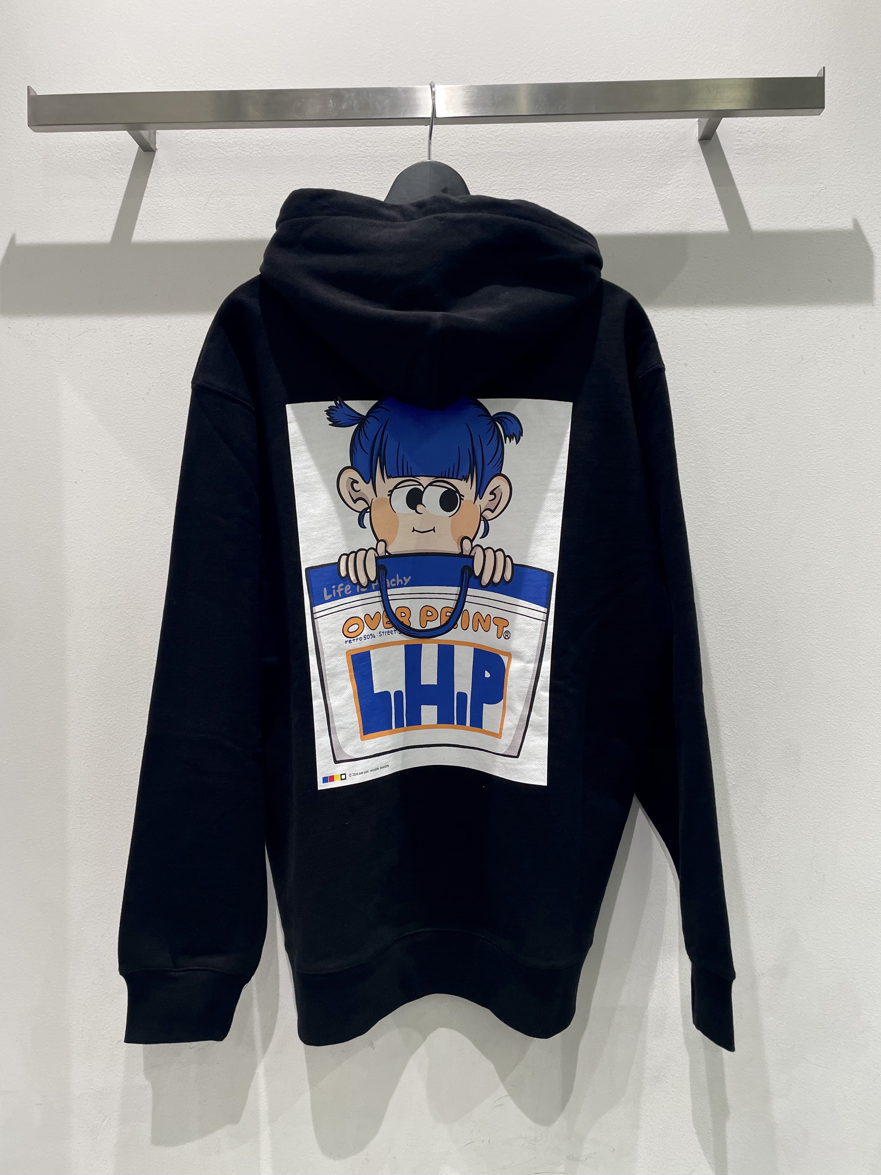 11月1日発売先行予約Overprint/Shopper Hoodie2 LHP limited Black M