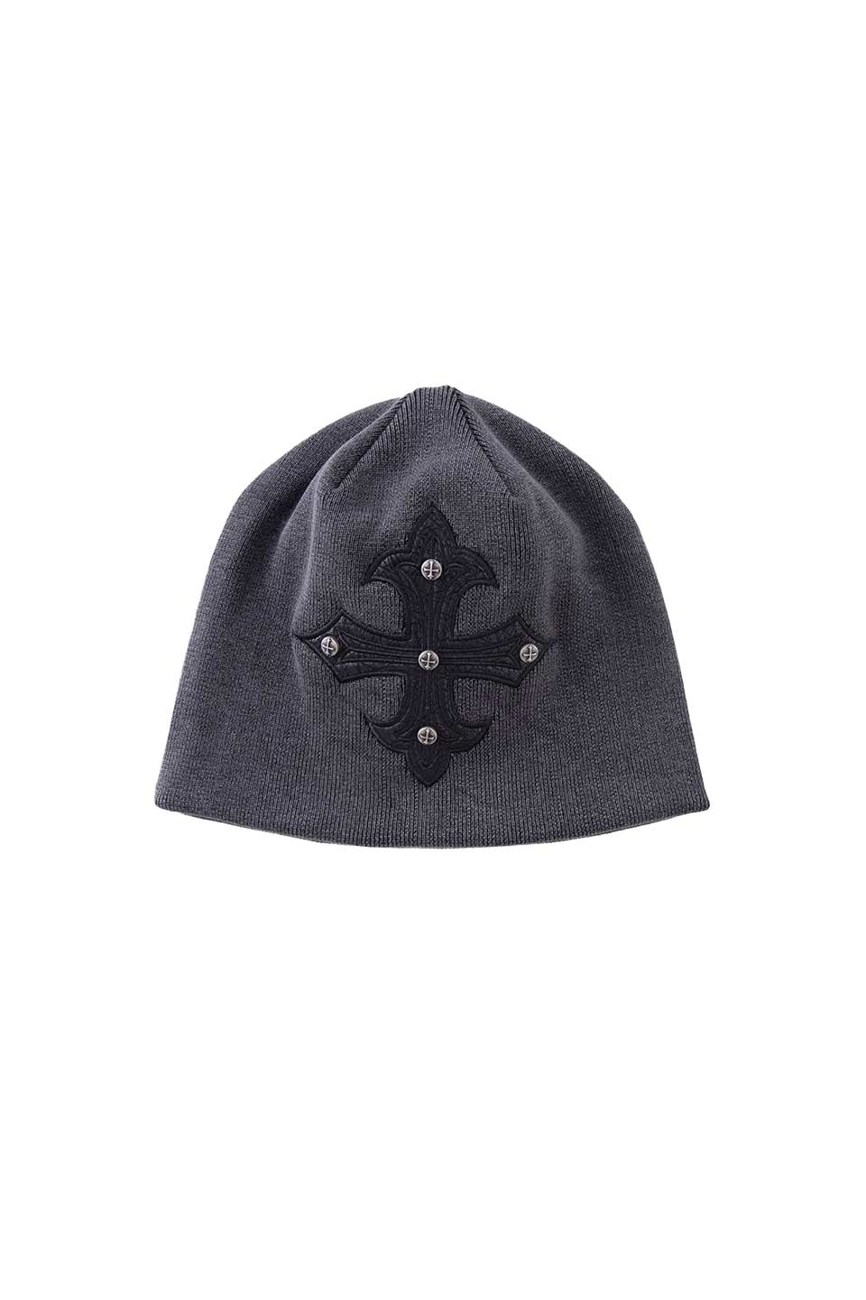 Supplier/サプライヤー　Studs Cross Leather Patch Baenie gray F