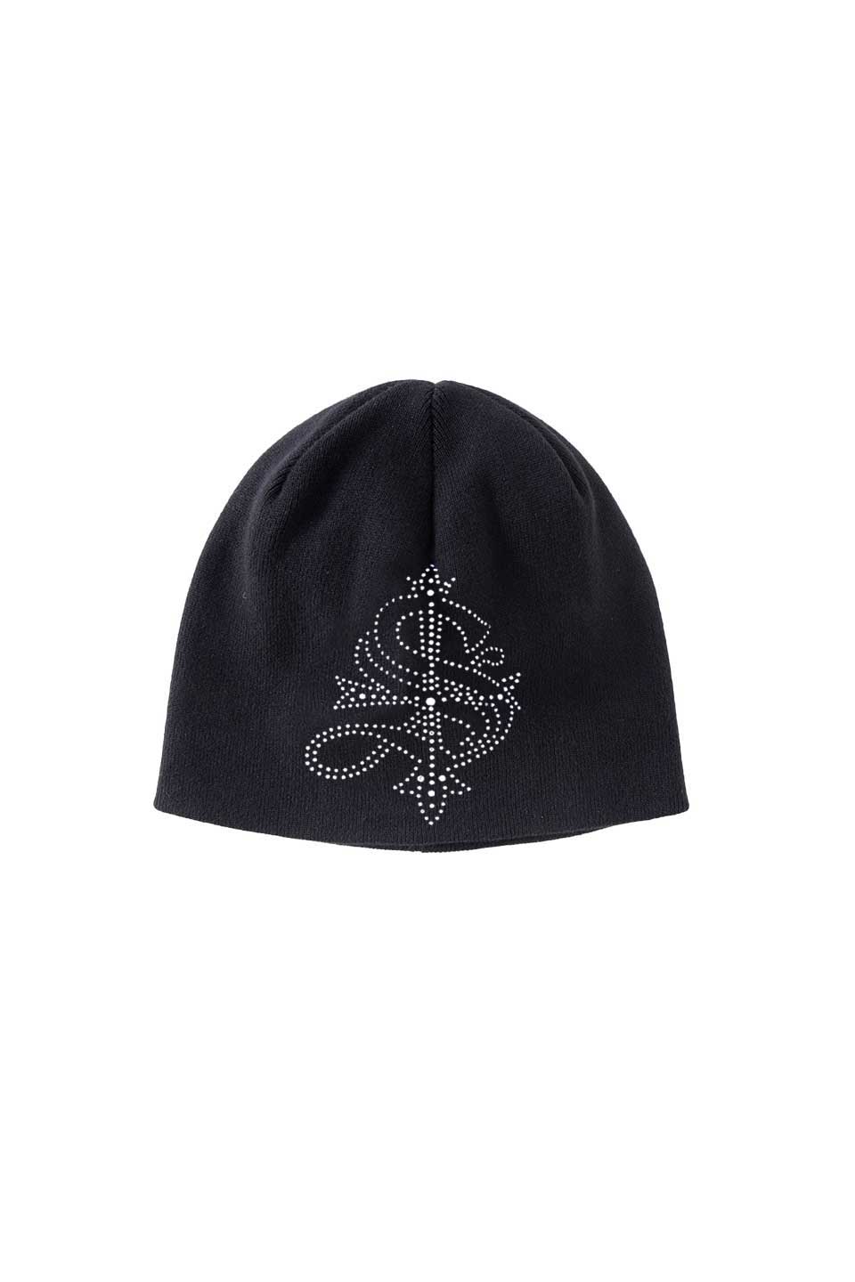 Supplier/サプライヤー　Rhinestone Cross Beanie Black F