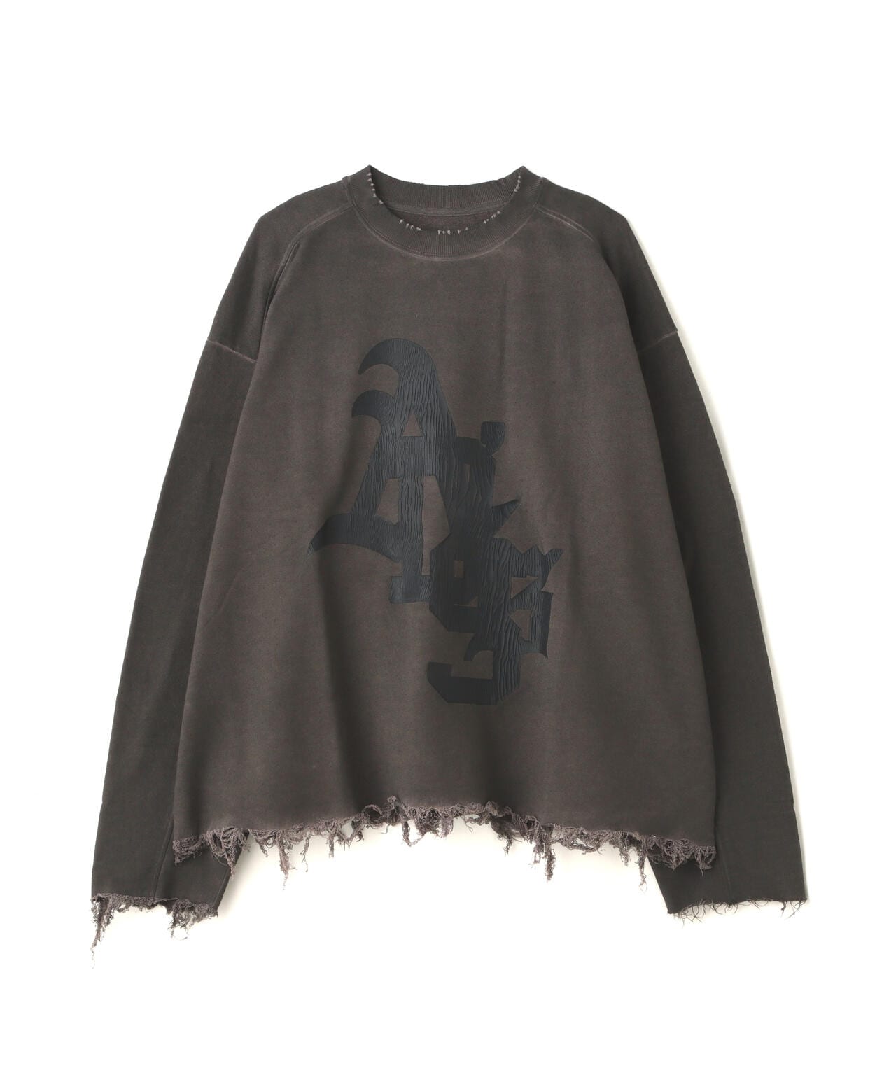 DankeSchon/ダンケシェーン/WATERDYE SWEAT CREWNECK charcoal M