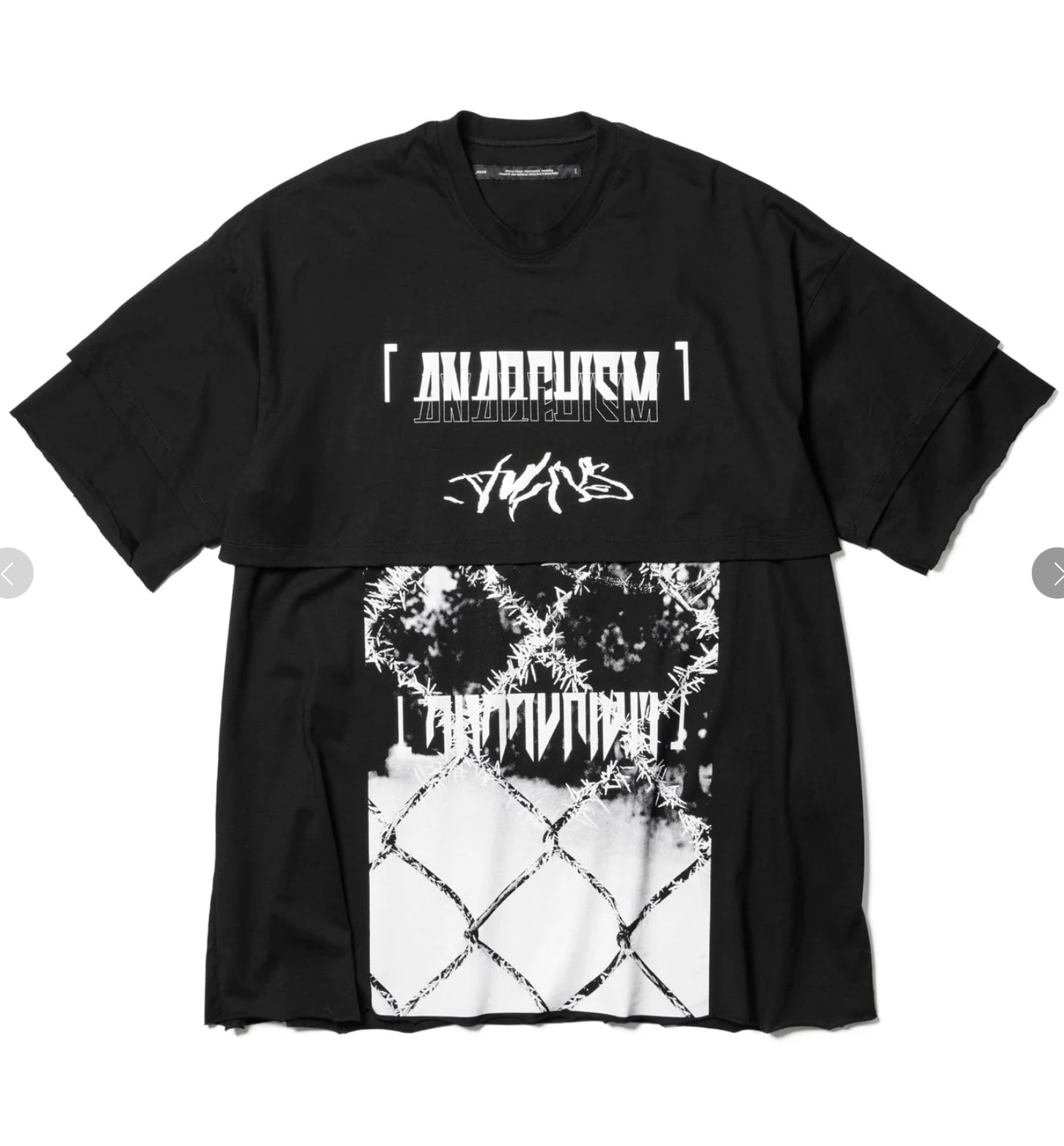 JULIUS/ユリウス887CPM2 Black / Ana-Cropped Double Jd Tee Black 2