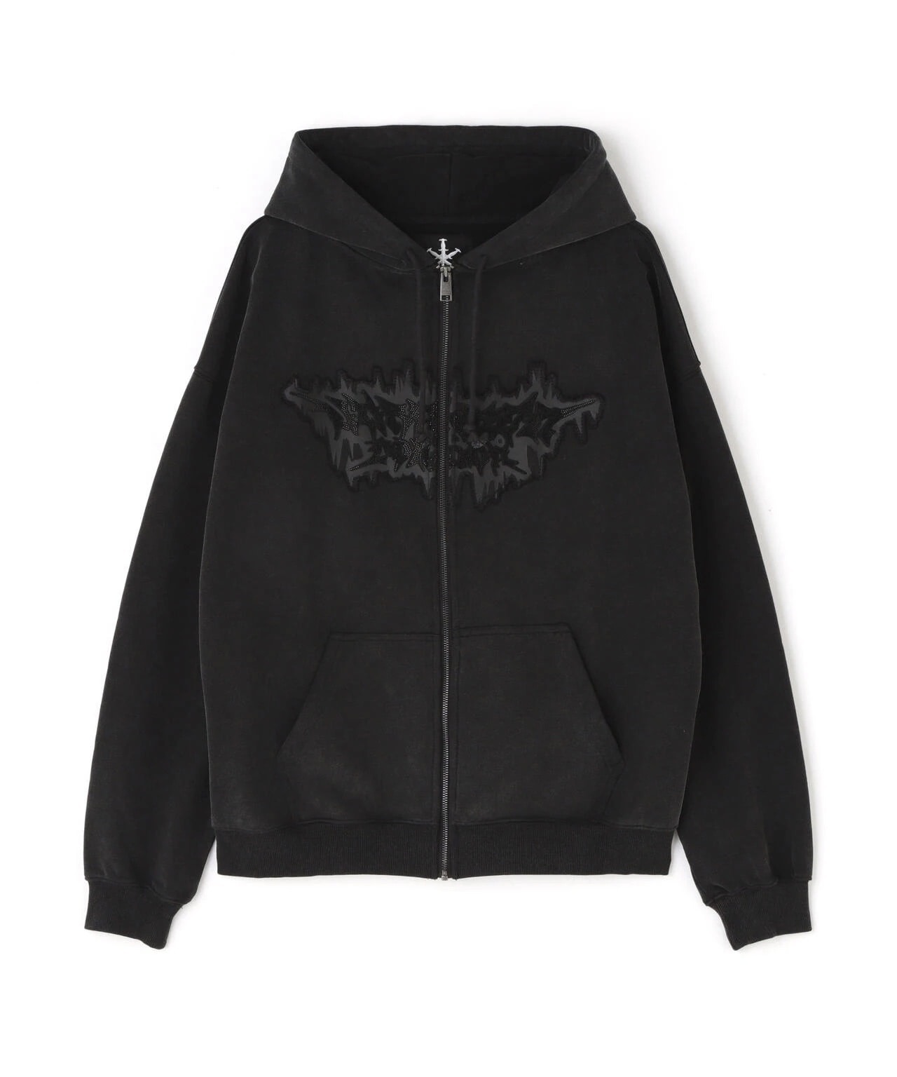 UNKNOWN LONDON/アンノウンロンドン/DAGGER PATCH ZIP HOODIE gray M