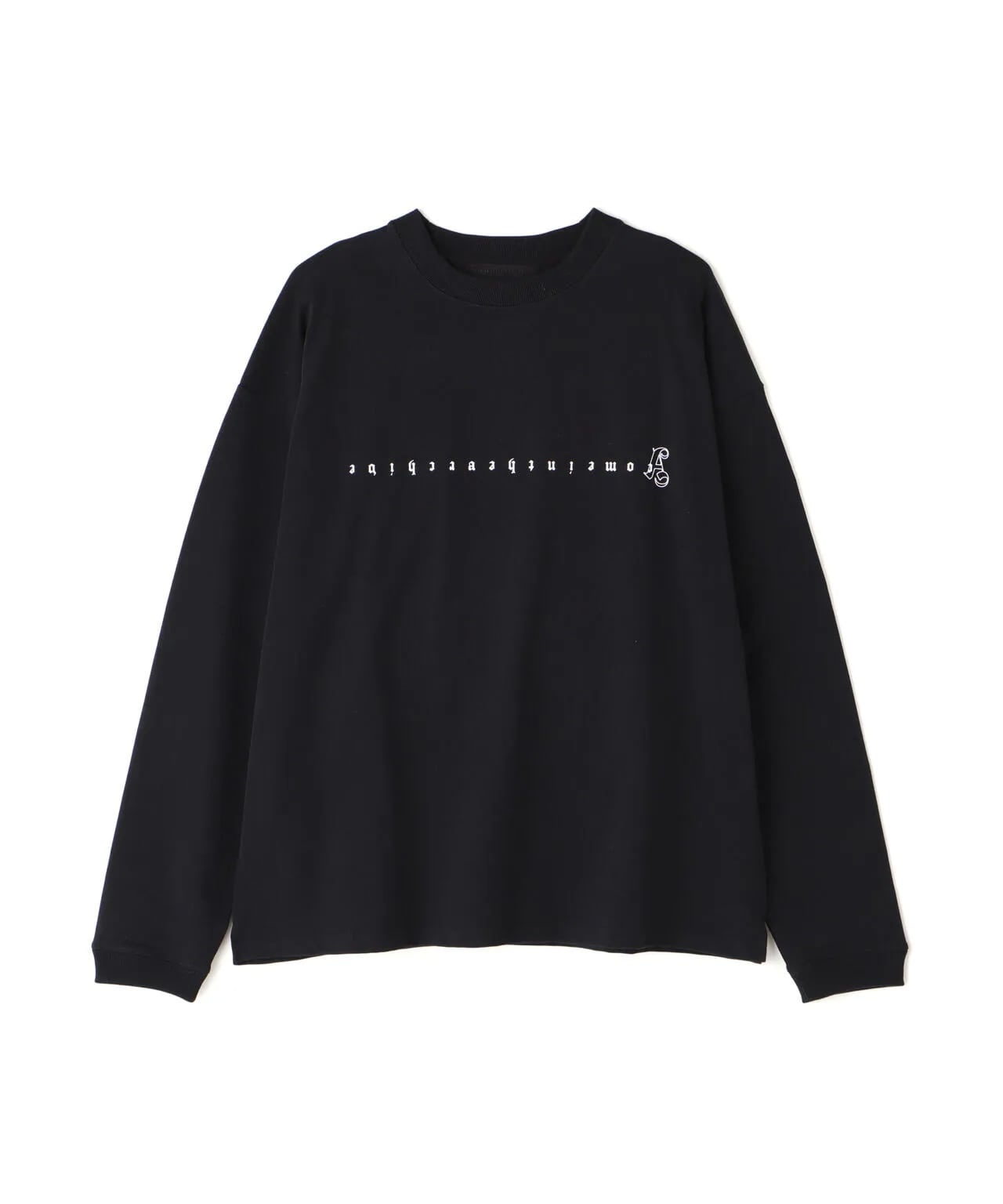 A4A/エーフォーエー/PAINT FLOWER LONGSLEEVE TEE Black F