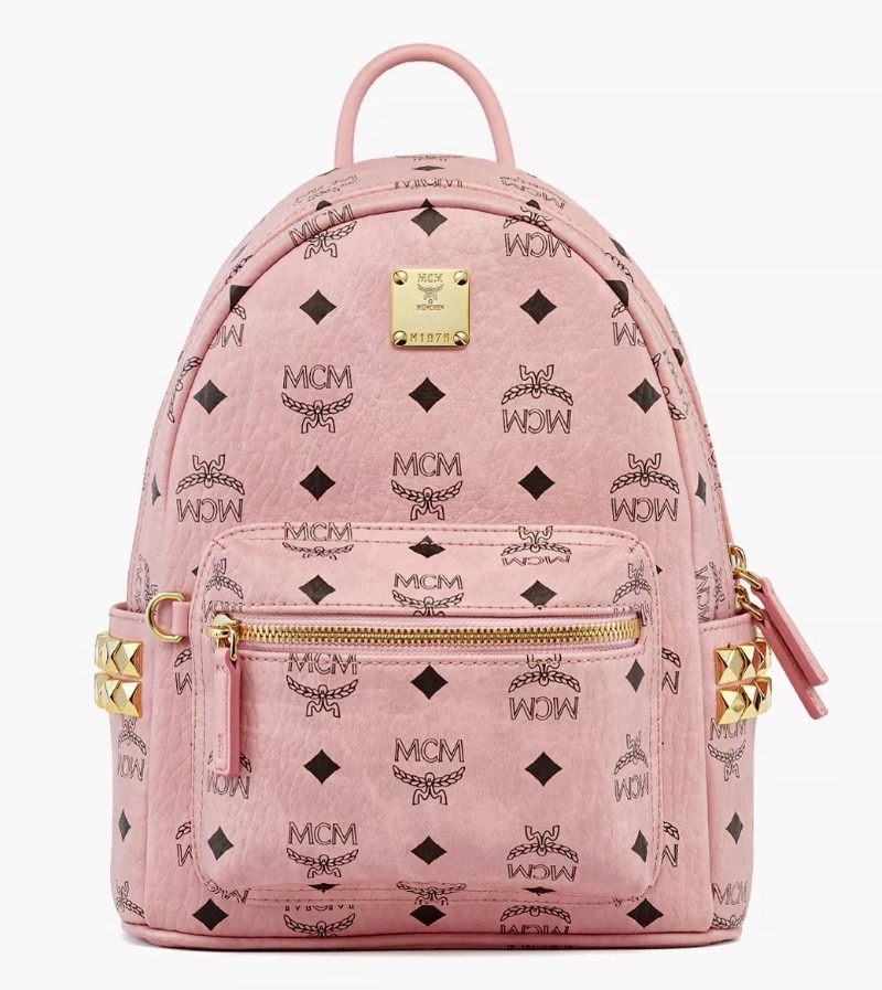 MCM/エムシーエム/STARK サイドスタッズ バックパック - ヴィセトス Pink Mini