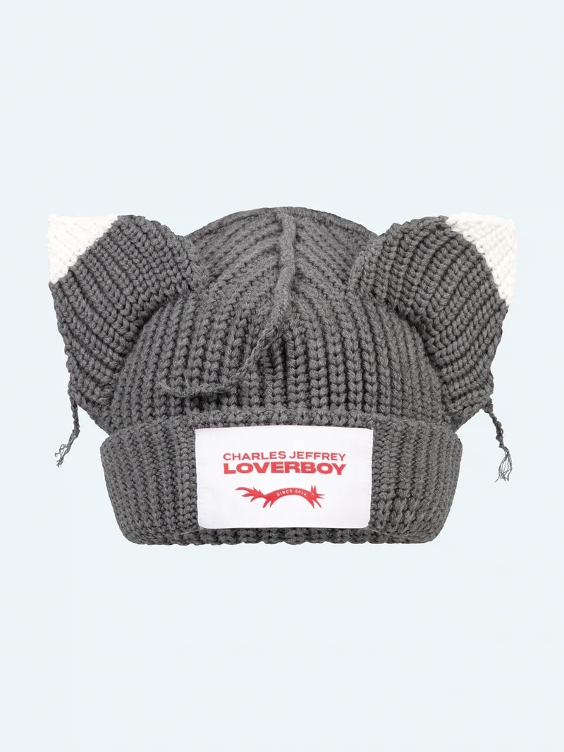 Charles Jeffrey LOVERBOY/CHUNKY EARS BEANIE gray F