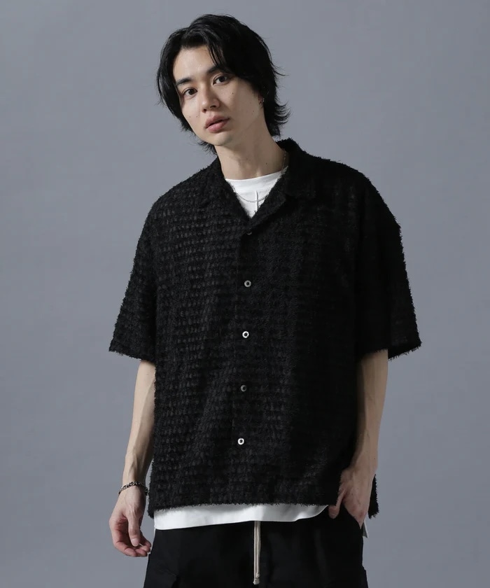 DankeSchon/ダンケシェーン/SIZZLE CHECK S/S SHIRTS Black F