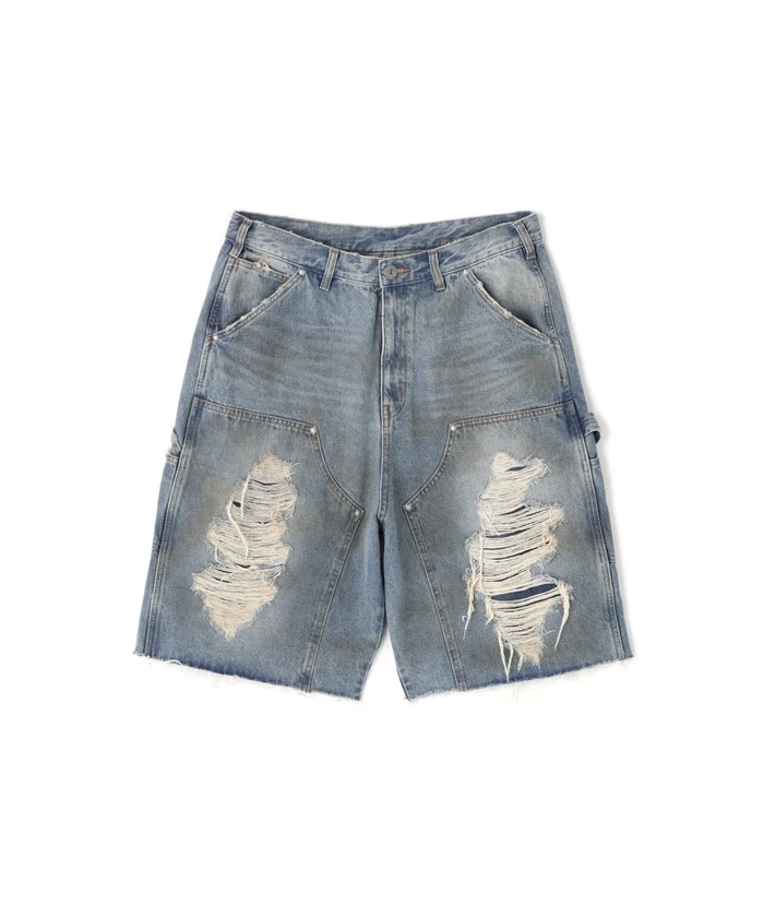 WHITELAND/ホワイトランド/DENIM DOUBLE KNEE SHORT PANT Blue F