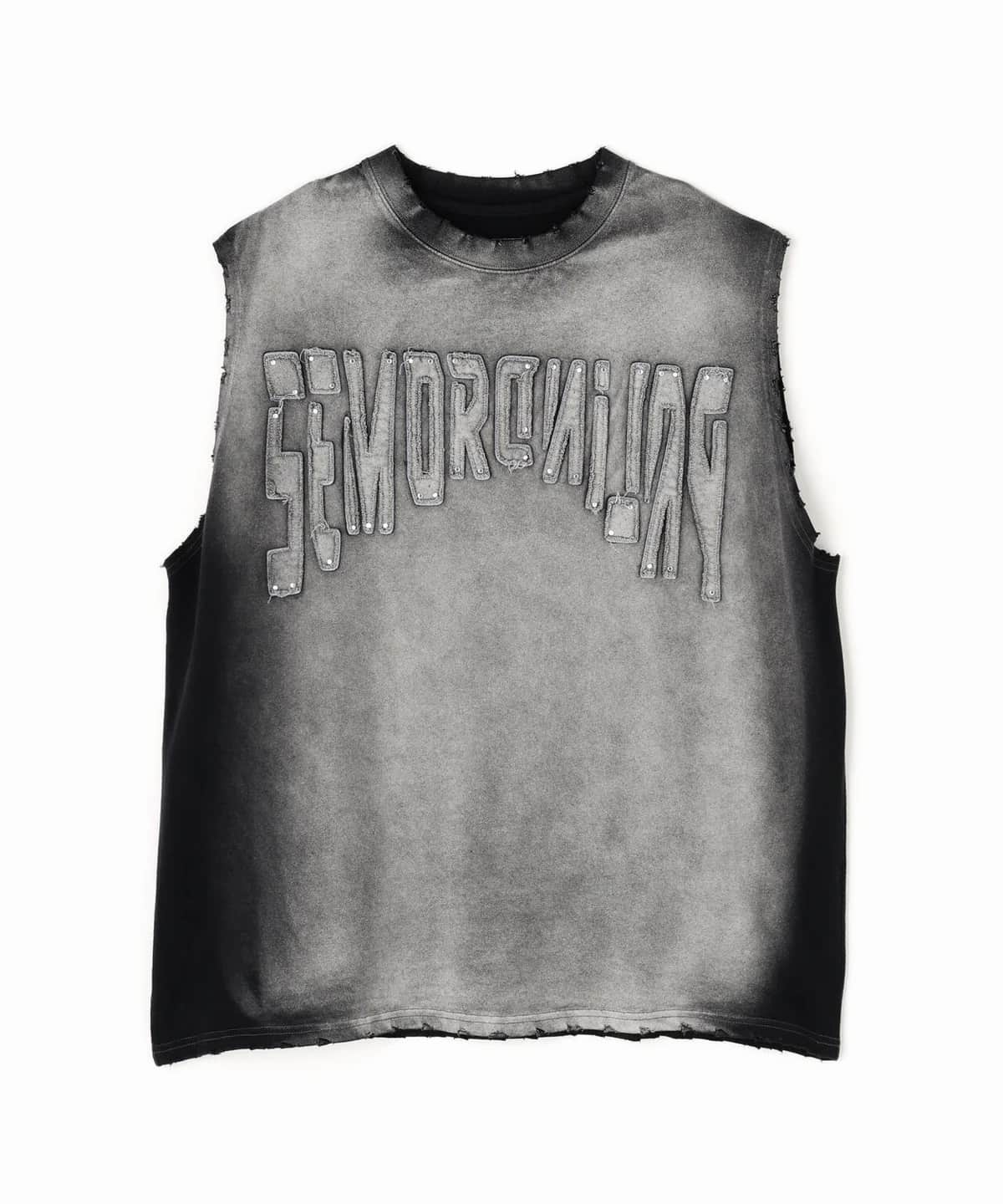 DankeSchon/ダンケシェーン/PIGMENT SPRAY NOSLEEVES STUDS BLACK M