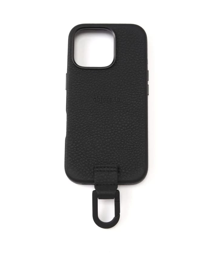 objects.io/オブジェクツアイオー/iPhone CARABINER LEATHER CASE - iPhone16 Pro BLACK iPhone16 Pro