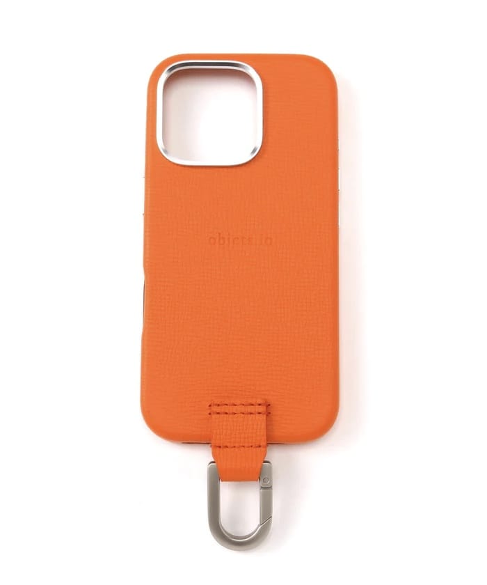 objects.io/オブジェクツアイオー/iPhone CARABINER LEATHER CASE - iPhone16 Pro orange iPhone16 Pro