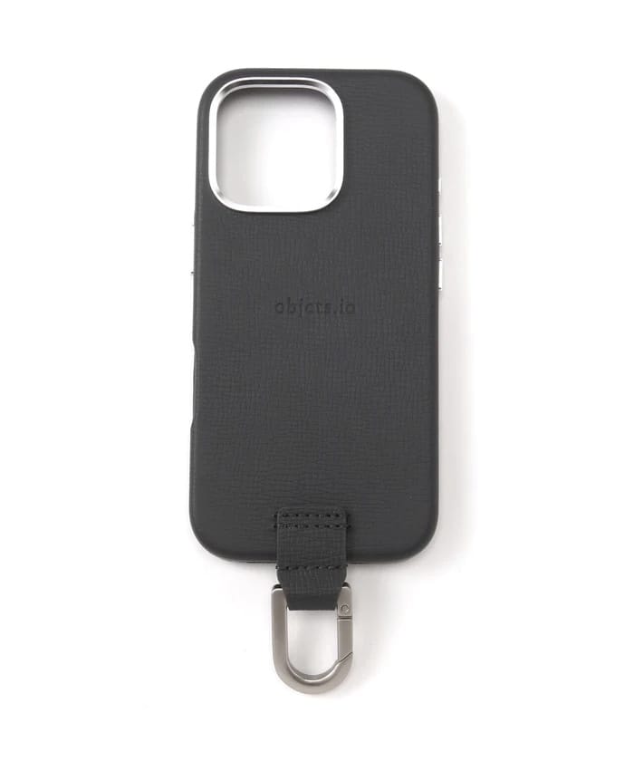 objects.io/オブジェクツアイオー/iPhone CARABINER LEATHER CASE - iPhone16 Pro GRAY iPhone16 Pro