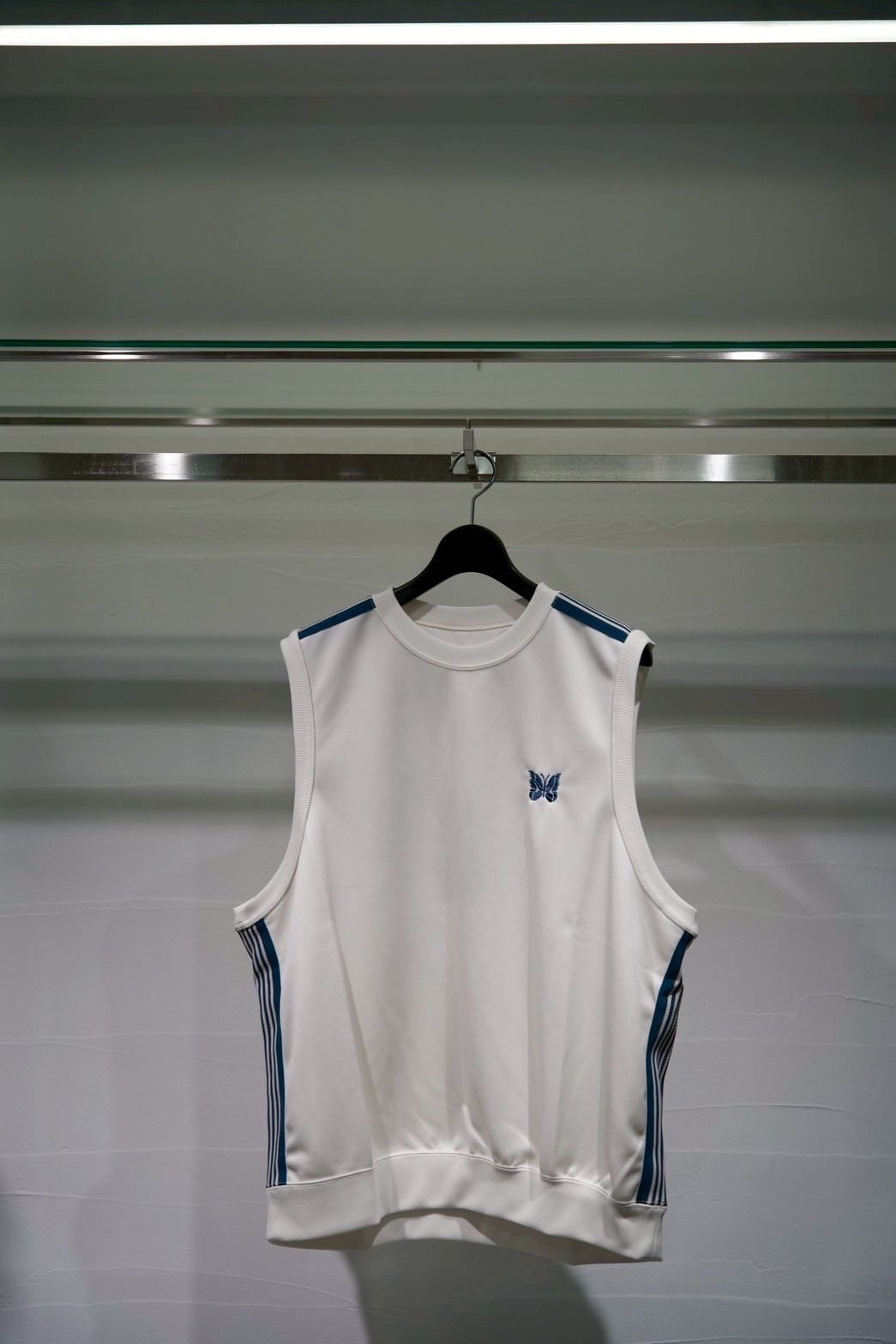  NEEDLES/ニードルズ/【LHP EXCLUSIVE】 Sleeveless Track Crew Neck - Poly Smooth" White S
