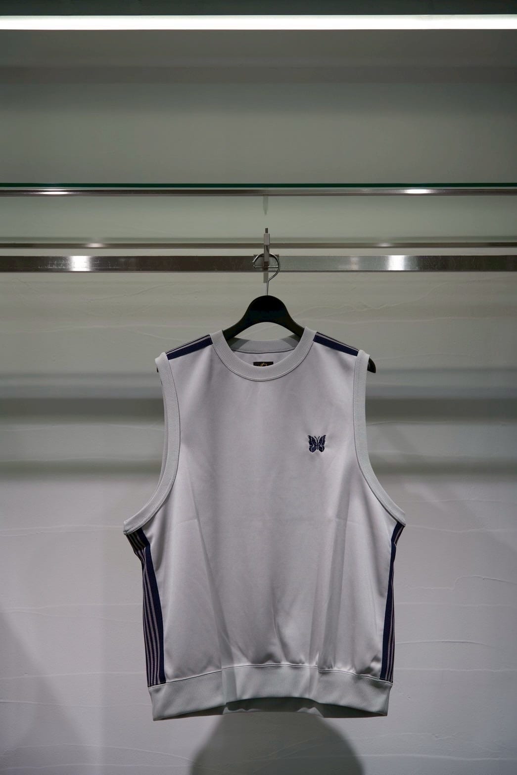  NEEDLES/ニードルズ/【LHP EXCLUSIVE】 Sleeveless Track Crew Neck - Poly Smooth" GRAY S