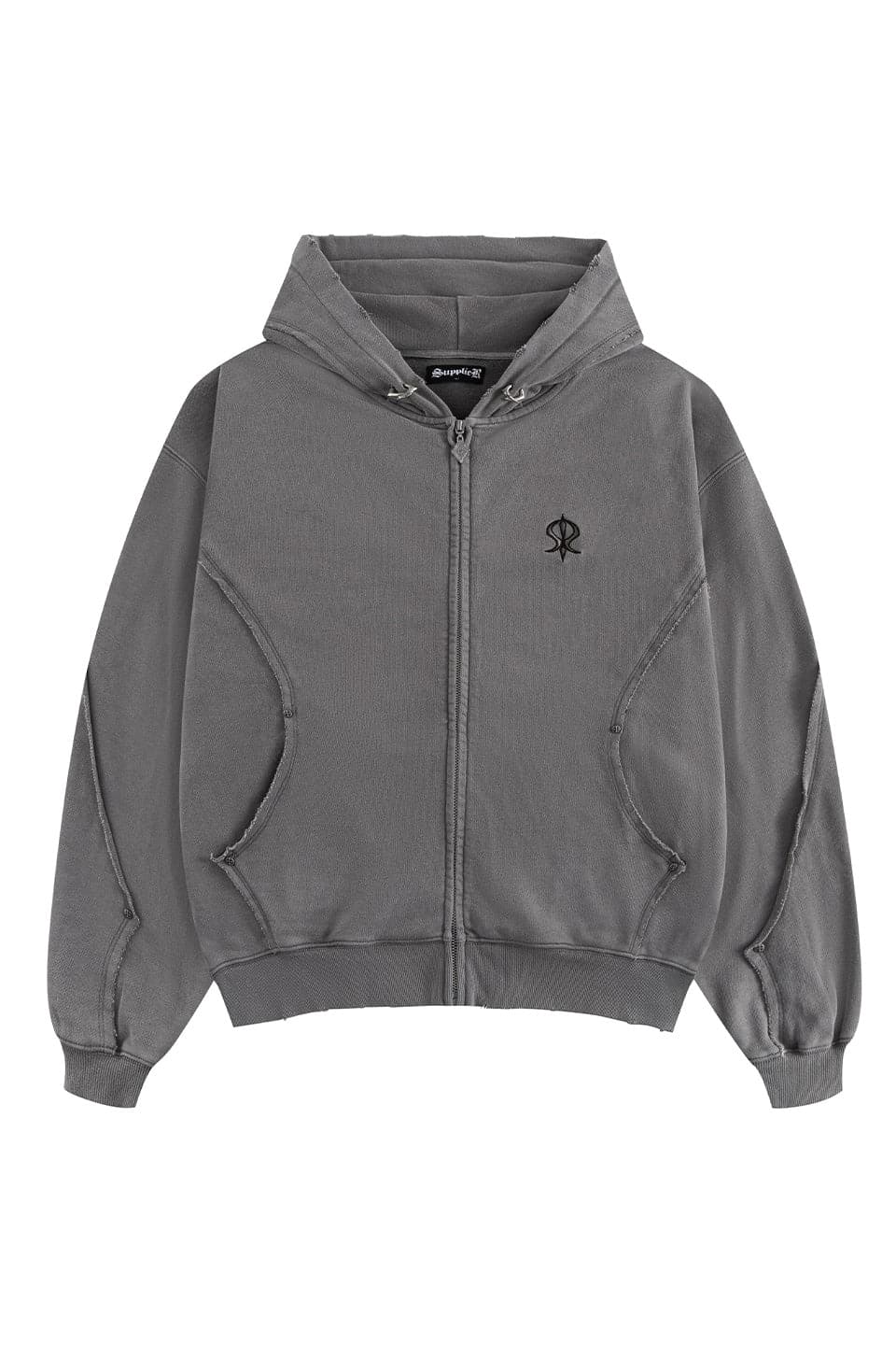 Supplier/ サプライヤー/ Switching Pierced Zip Hoodie V2 gray M