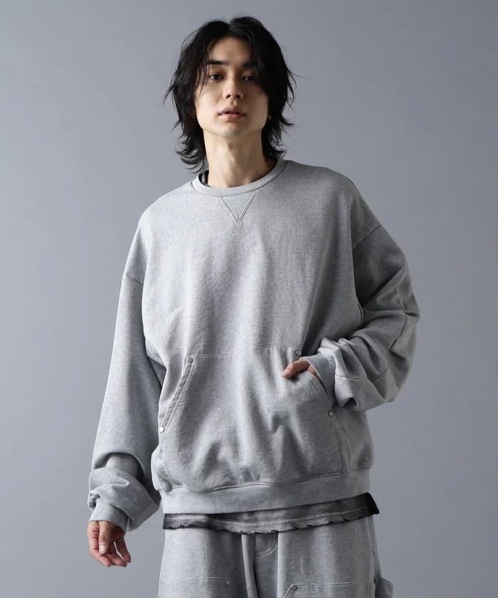 DankeSchon/ダンケシェーン/480HW SWEAT CREWNECK gray S