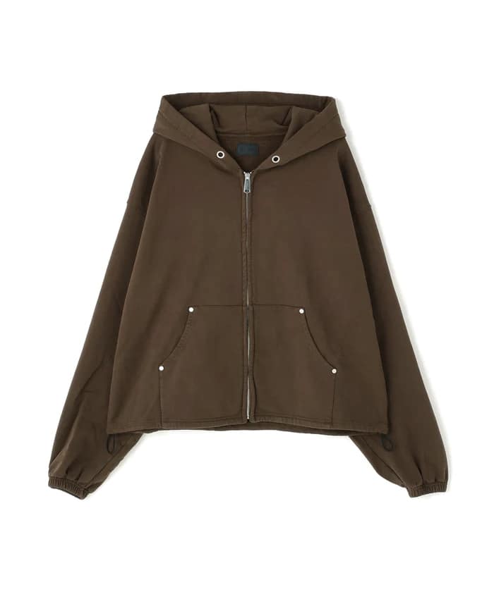 DankeSchon/ダンケシェーン/480HW SWEAT ZIP HOODIE brown S