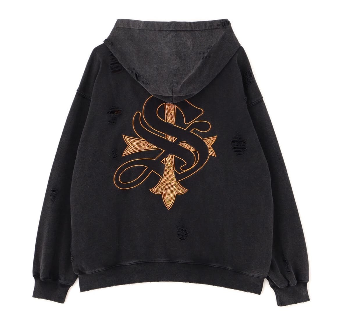 Supplier/サプライヤー/別注DAMAGE CROSS HOODIE orange M