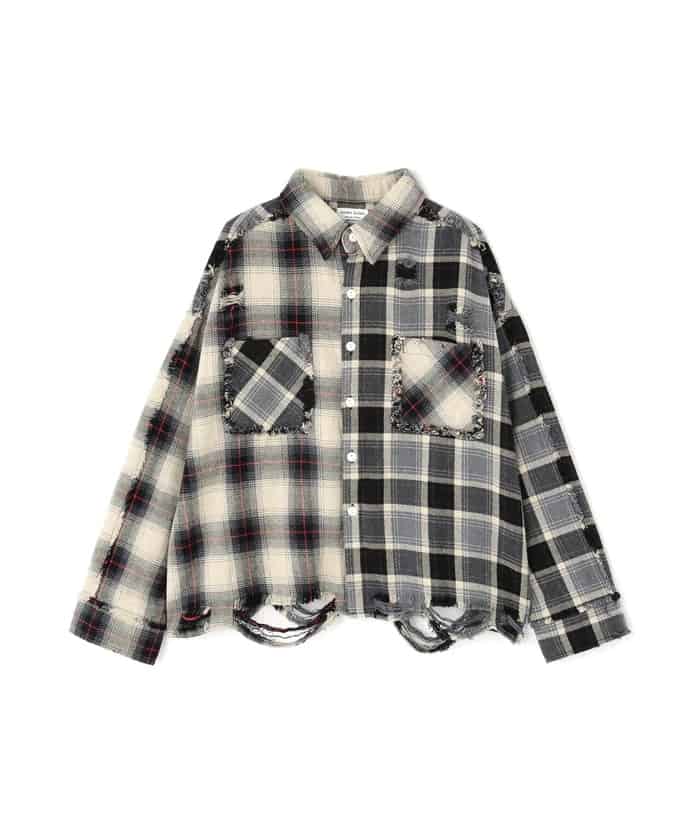 DankeSchon/ダンケシェーン/FLANNEL SHIRTS Black M